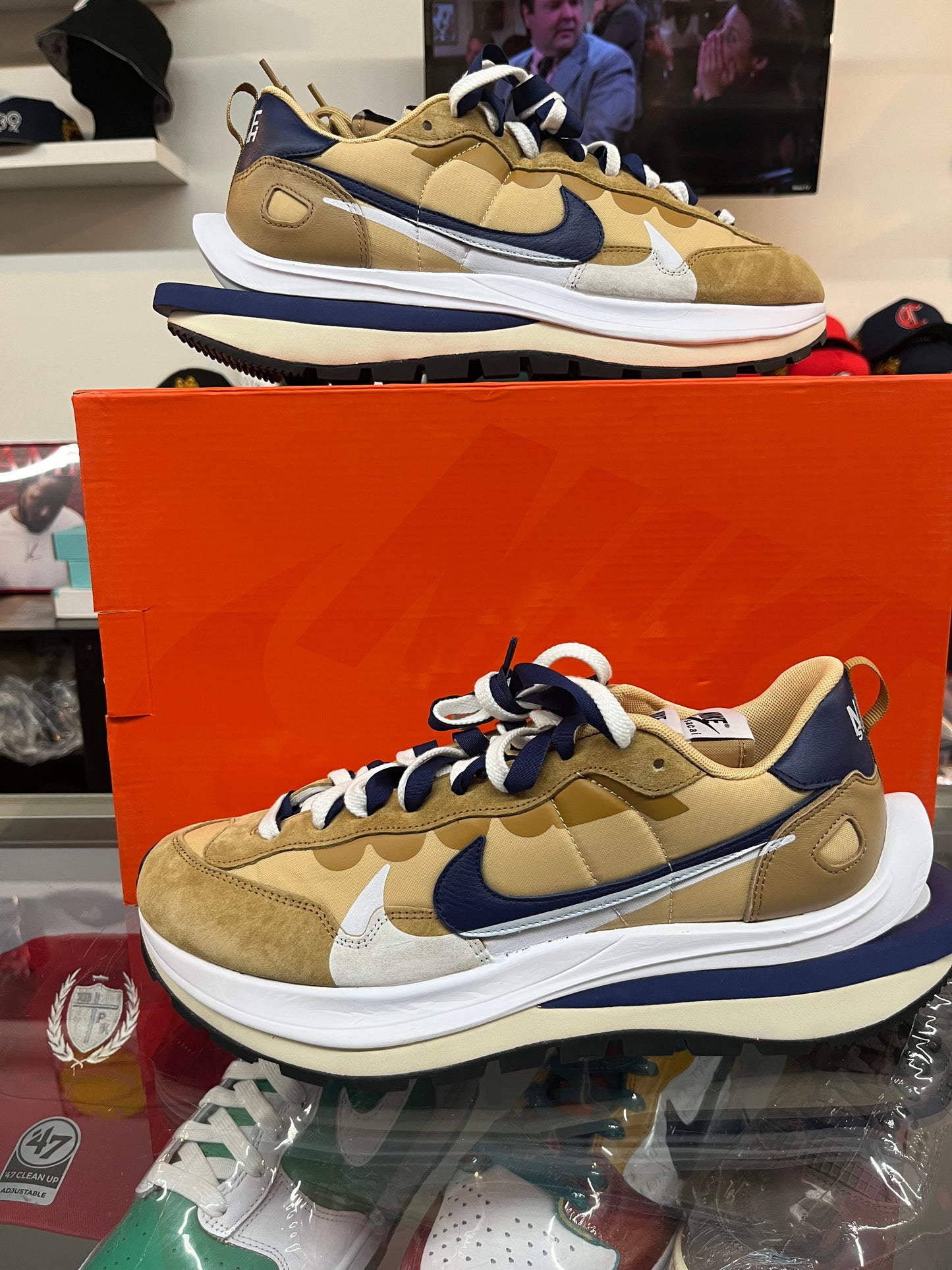 Sacai x Nike Vaporwaffle - Sesame Blue Void