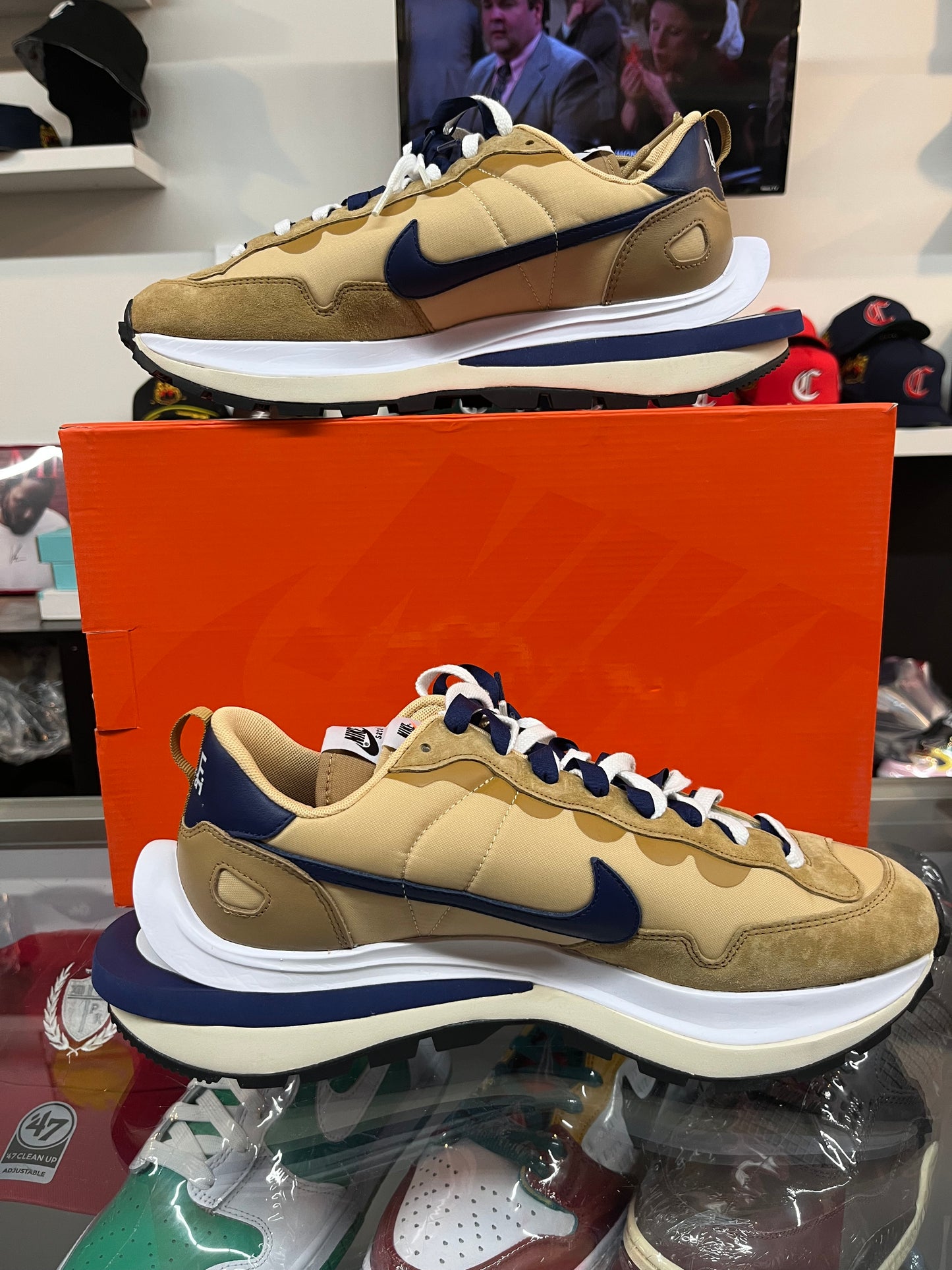 Sacai x Nike Vaporwaffle - Sesame Blue Void
