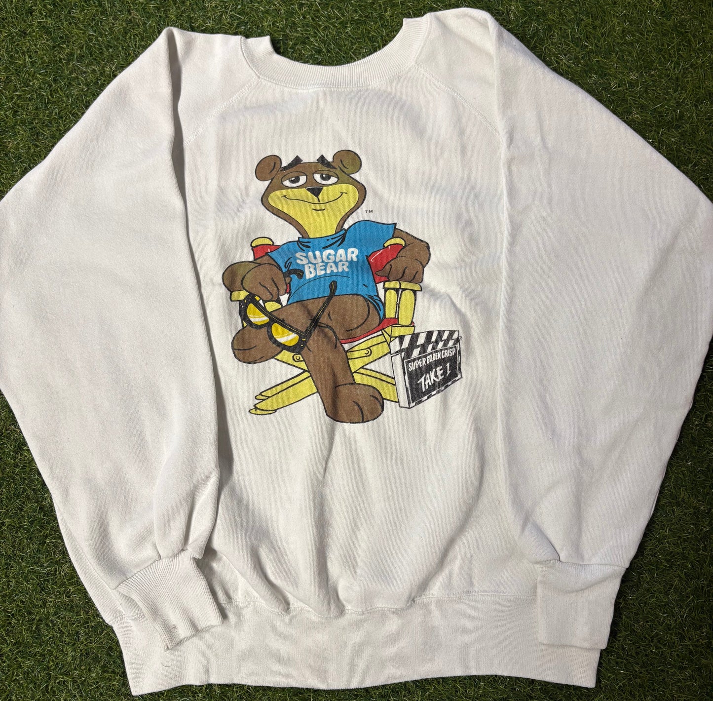 Vintage 1990s Golden Crisp Crewneck -Sugar Bear (White)