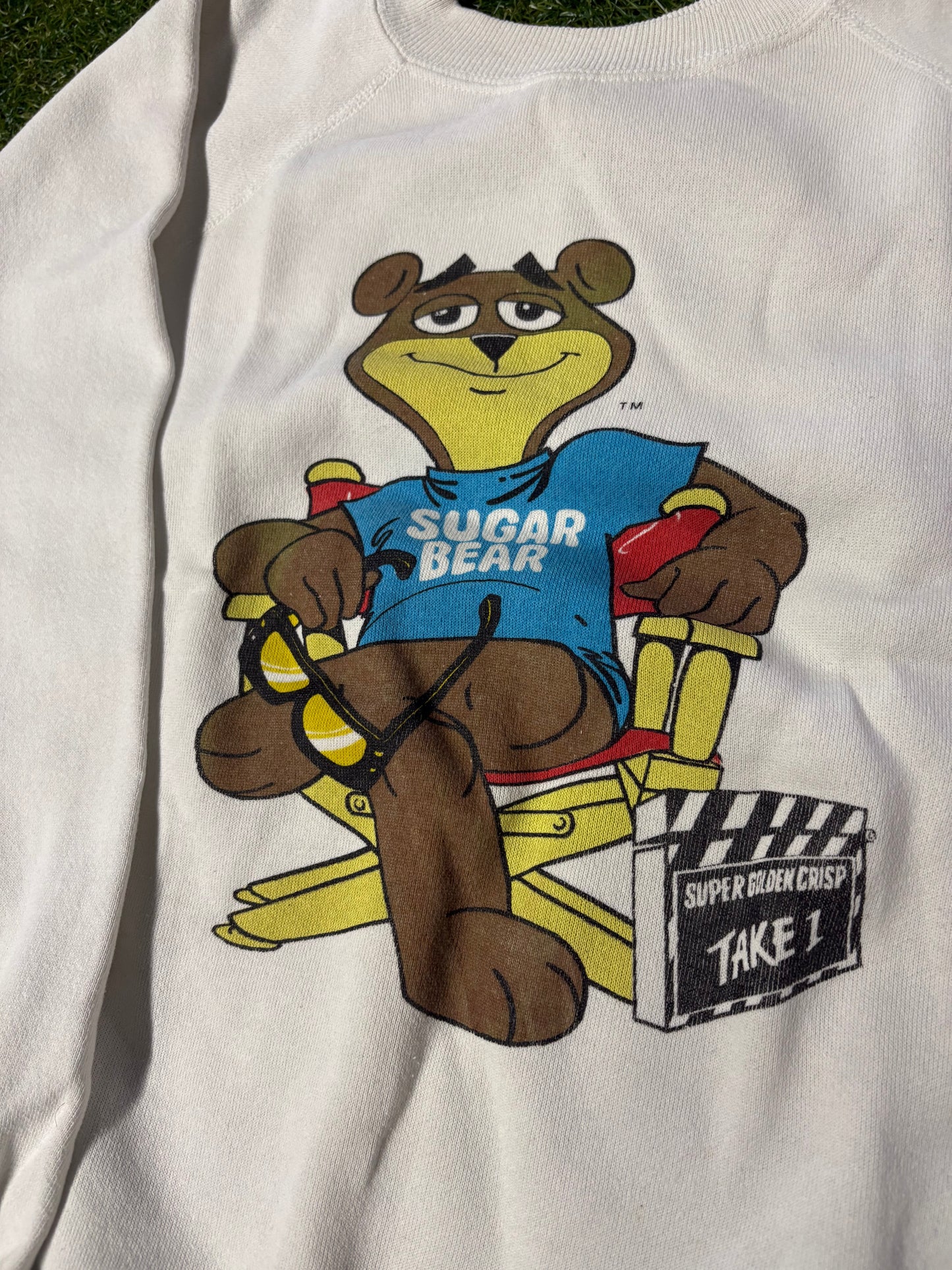 Vintage 1990s Golden Crisp Crewneck -Sugar Bear (White)