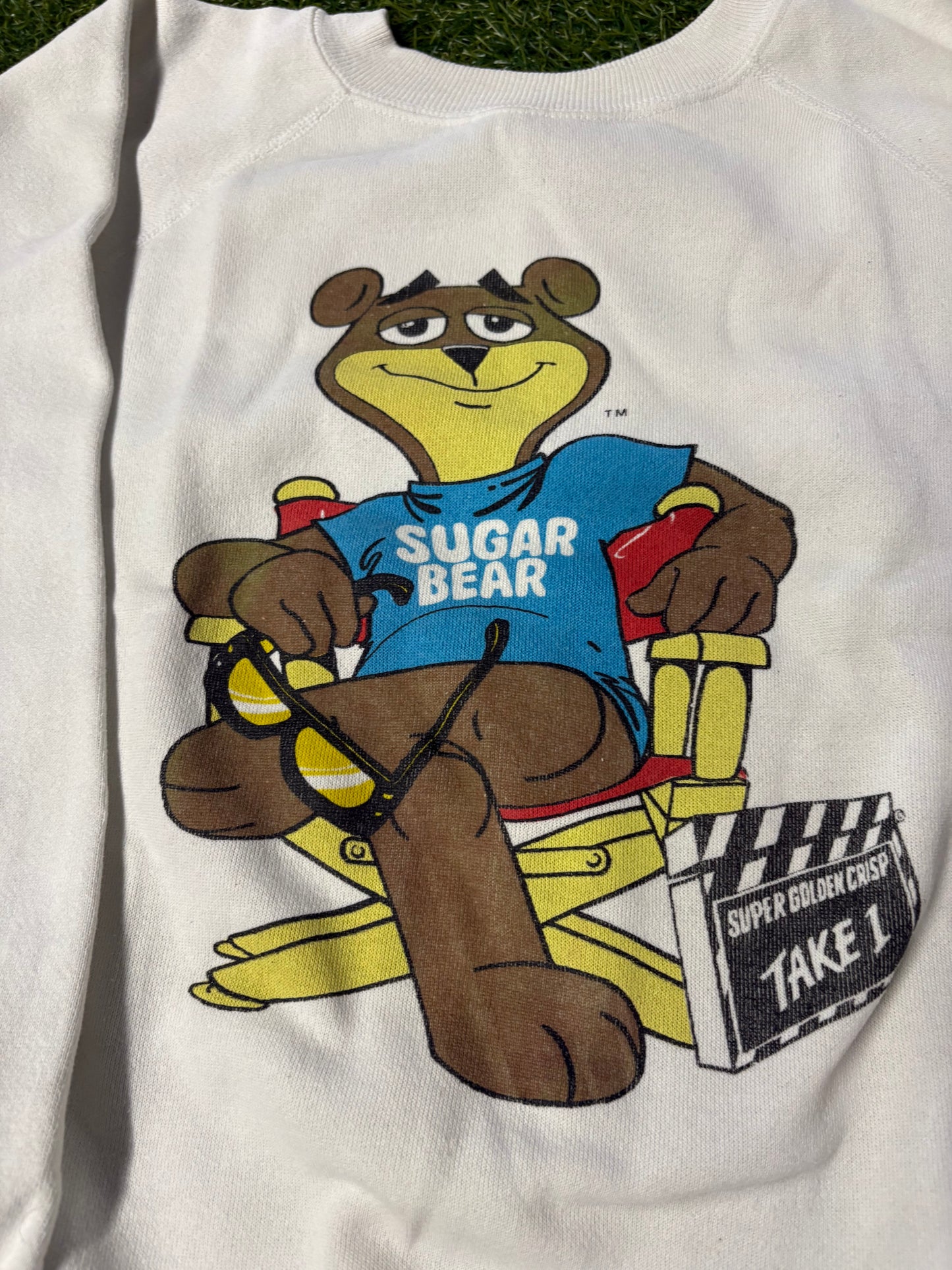 Vintage 1990s Golden Crisp Crewneck -Sugar Bear (White)
