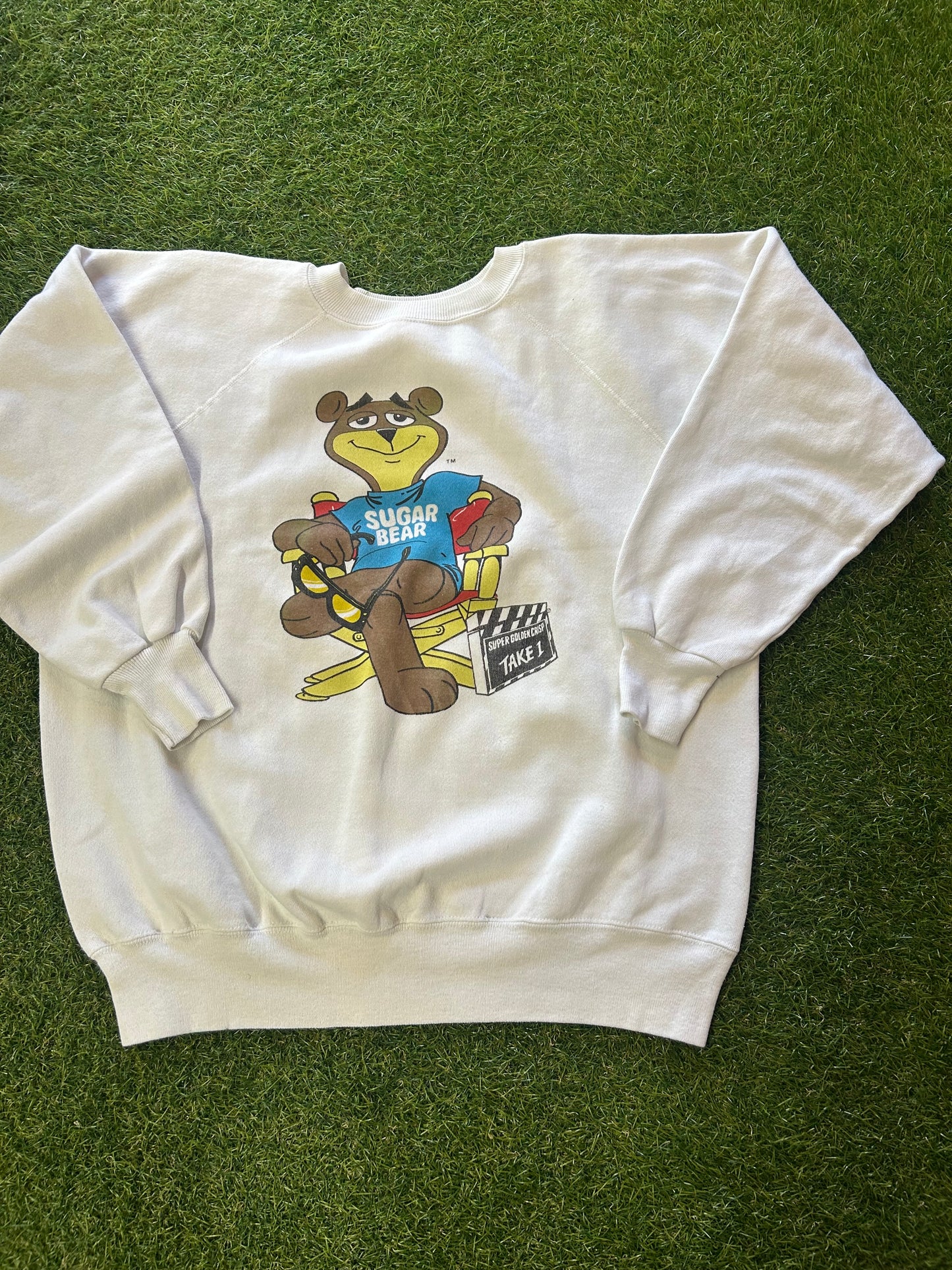 Vintage 1990s Golden Crisp Crewneck -Sugar Bear (White)