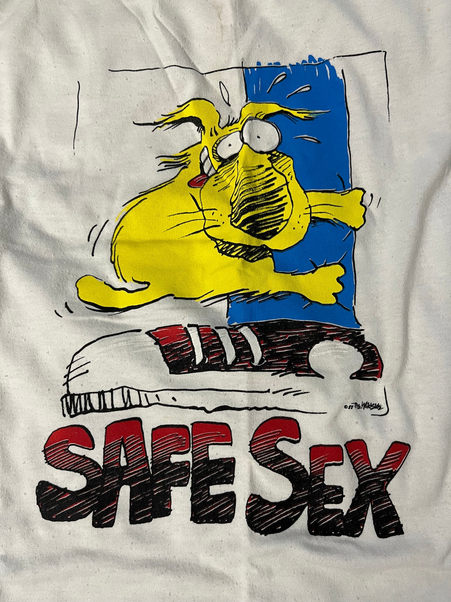 Vintage 90s Safe Sex T-Shirt (Jerzees)